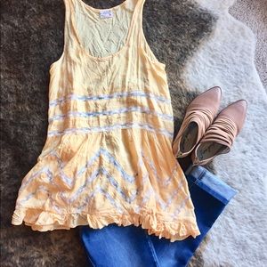 Free People Voile and Lace Slip in Tangerine small